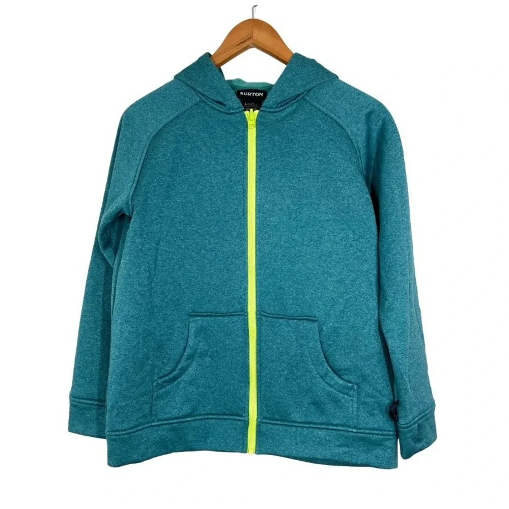 Burton 2-in-1 Jacket Youth L Blue Shell Coat w/ Zip-In Hoodie Snowboard Layering